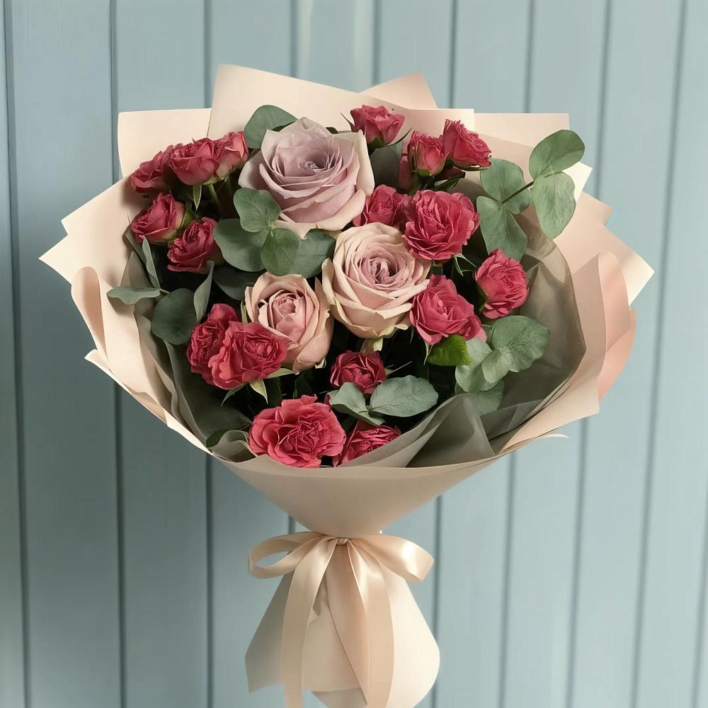 Букет цветов из: Гвоздики и Розы в Чинаре