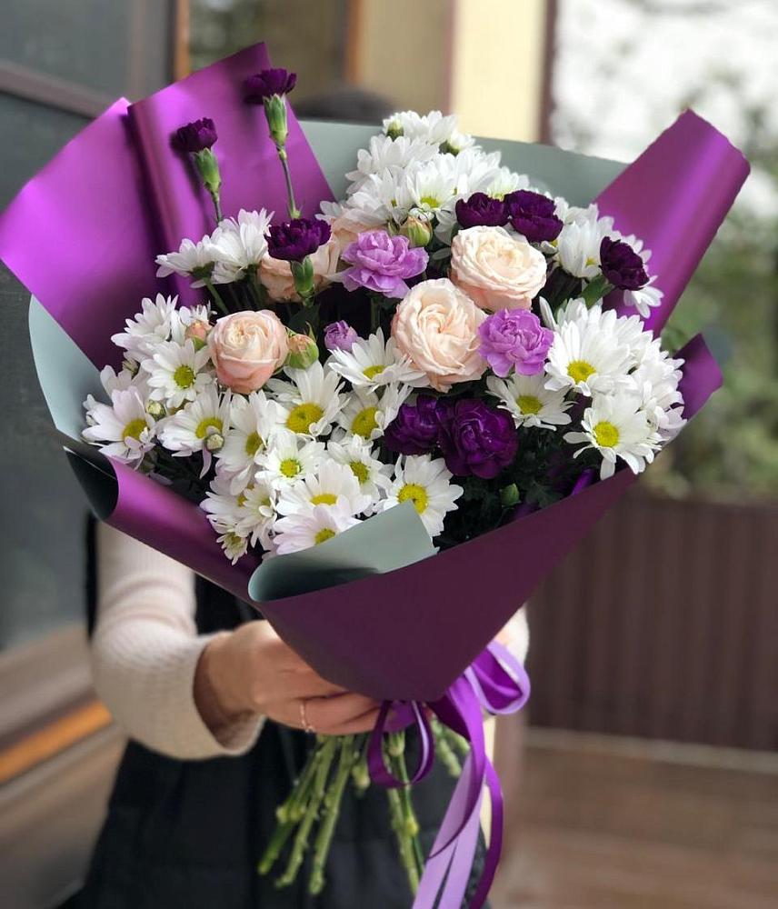 Букет цветов из: Хризантемы, Гвоздики и Розы в Чинаре