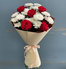 Букет цветов из:  Розы и Хризантемы #REPLACE_PRED# Чинаре