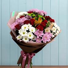 Букет цветов из:  Розы, Хризантемы и Альстромерии в Чинаре