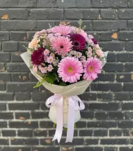 Букет цветов из:  Герберы и Хризантемы в Чинаре
