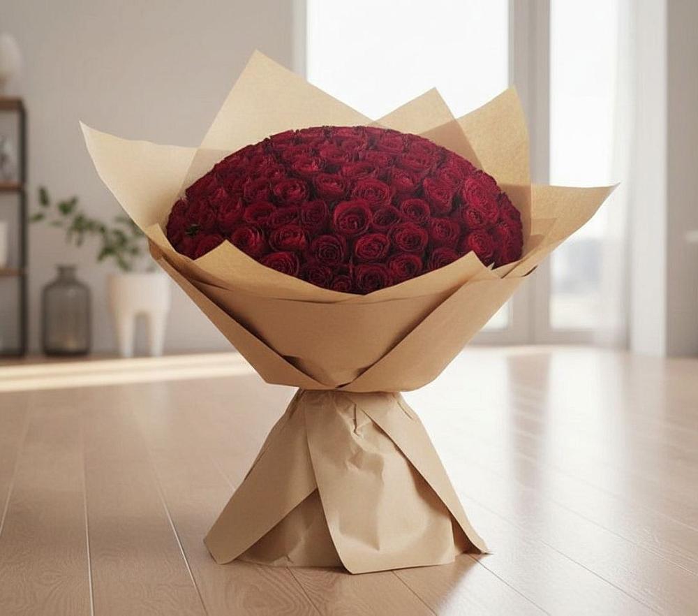 Букет 101 Красная роза в Чинаре