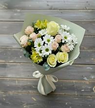 Букет цветов из:  Альстромерии, Розы и Хризантемы в Чинаре