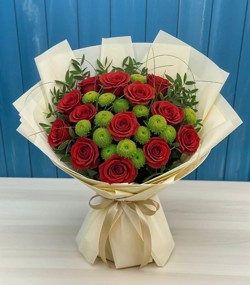 Букет цветов из: Розы и Хризантемы в Чинаре