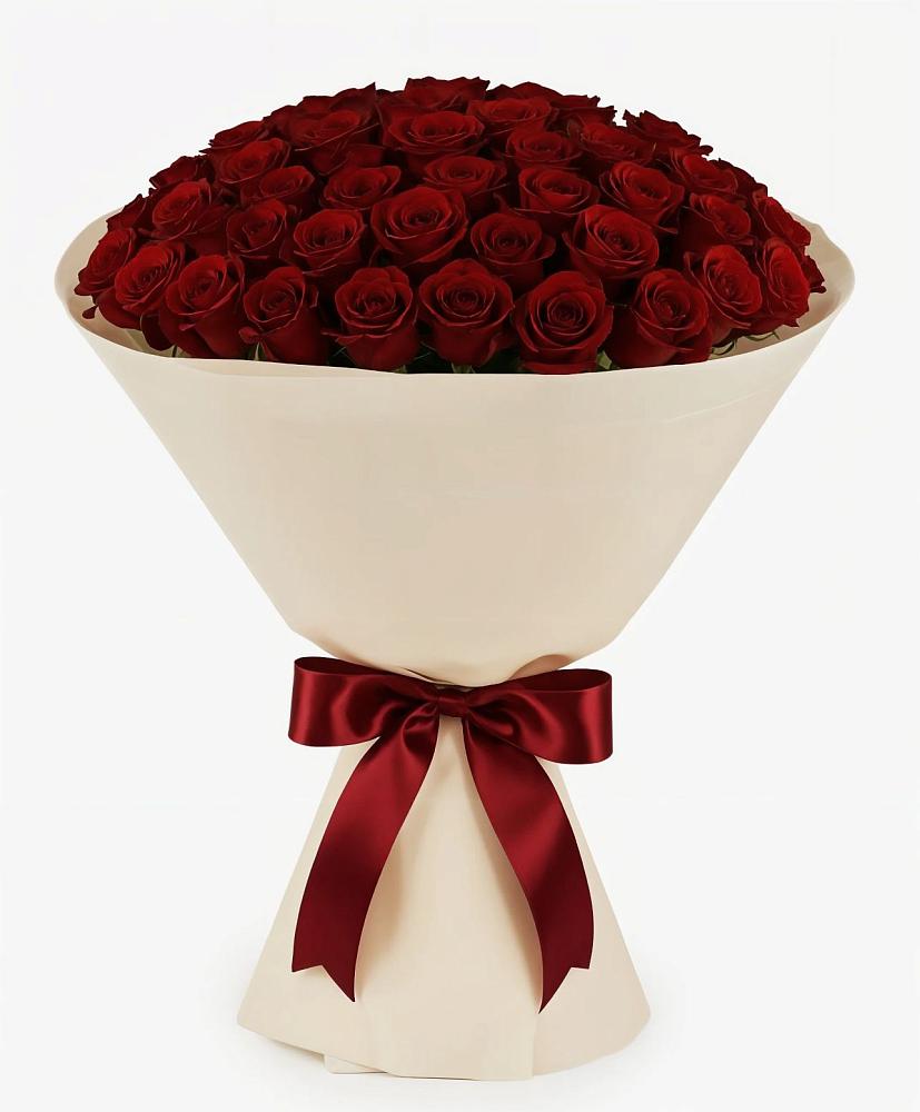 Букет 101 Бордовая роза Блэк Бакарра в Чинаре